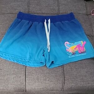 MTV blue ombre shorts size‎ M women's FLAMINGO